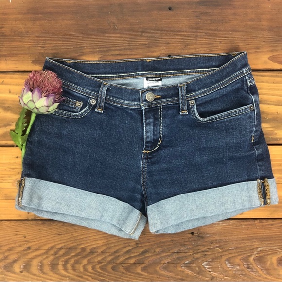 Patagonia Pants - Patagonia Dark wash denim shorts cuffed jean short